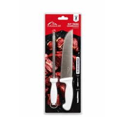 KIT CHURRASCO PROF. 2PÇS FACA8'/CHAIRA8' MR363